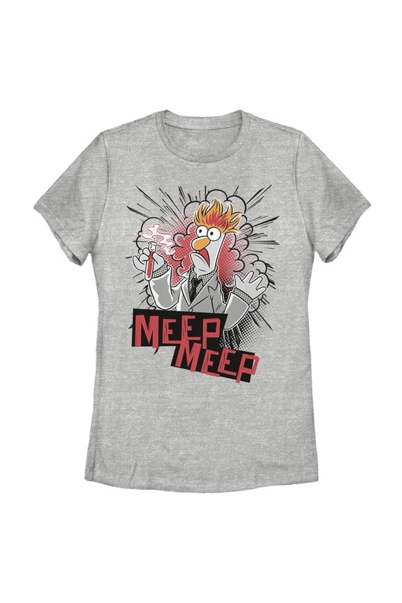 Women's The Muppets Beaker Meep Graphic Tee Athletic Heather Medium