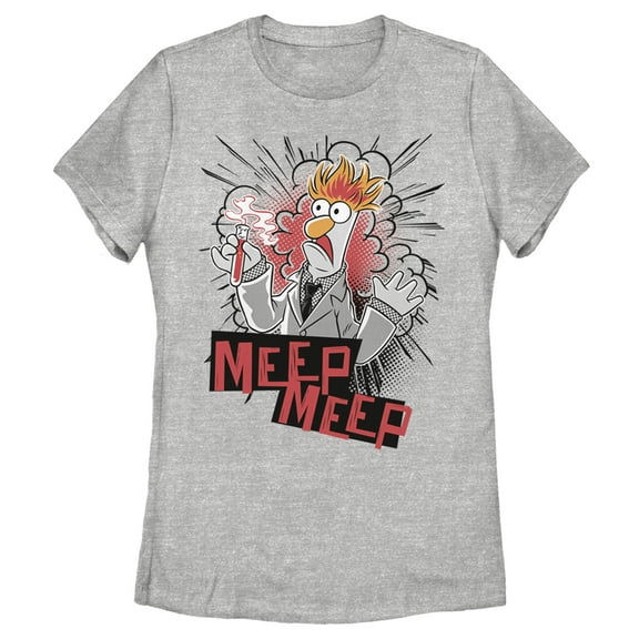 Women's The Muppets Beaker Meep  Graphic Tee Athletic Heather Small
