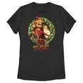 thumbnail image 1 of Women's The Nightmare Before Christmas Christmas Jack Peace on Earth Good Scares Towards All Graphic Tee Black Small, 1 of 4