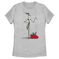 thumbnail image 1 of Women's The Nightmare Before Christmas Christmas Sandy Claws Graphic Tee Athletic Heather Medium, 1 of 4
