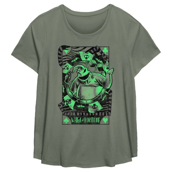 Women's The Nightmare Before Christmas Halloween Oogie Boogie Wheel of Fortune  Graphic T-Shirt