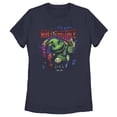 thumbnail image 1 of Women's The Nightmare Before Christmas Halloween Oogie Roll The Dice Graphic Tee Navy Blue X Large, 1 of 4
