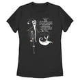 thumbnail image 1 of Women's The Nightmare Before Christmas Jack Skellington Sandy Claws Logo Graphic Tee Black 2X Large, 1 of 4