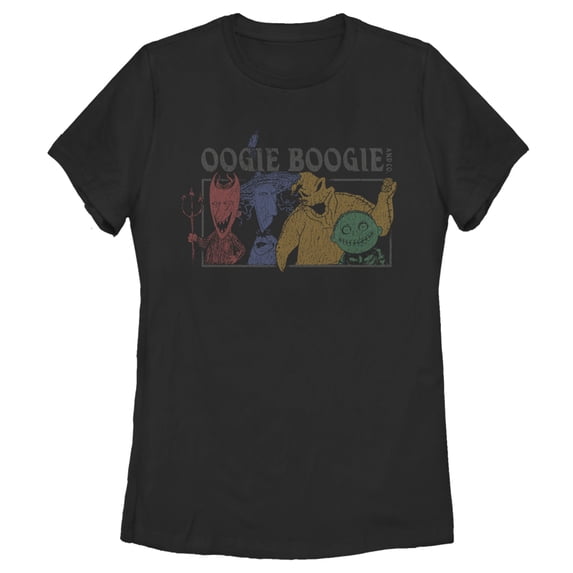 Women's The Nightmare Before Christmas Let's Boogie Graphic Tee Black Medium