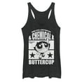 thumbnail image 1 of Women's The Powerpuff Girls Chemical X Buttercup  Racerback Tank Top Black Heather Medium, 1 of 3