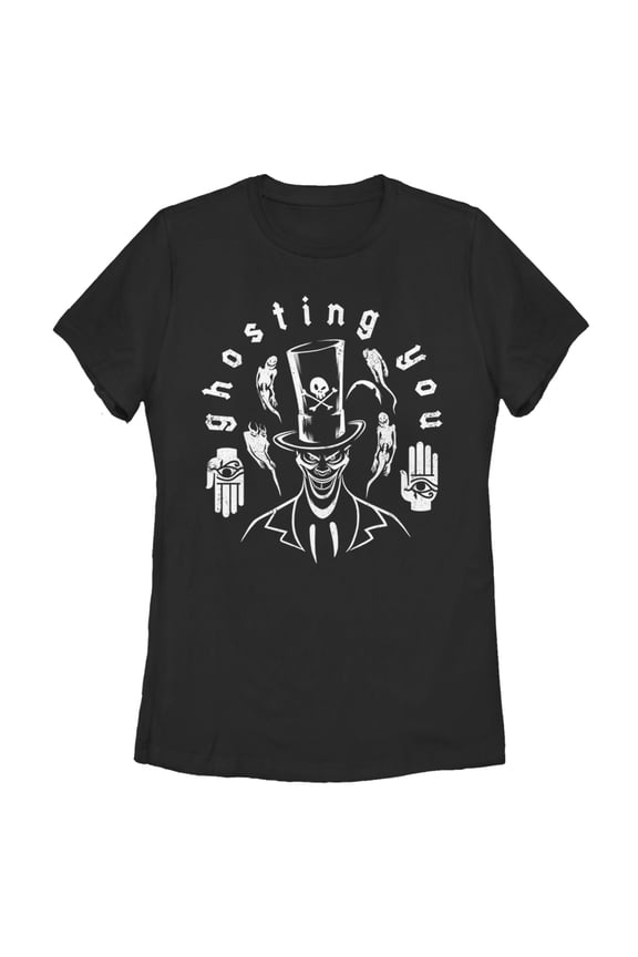 Women's The Princess and the Frog Valentine's Day Dr. Facilier Ghosting You  Graphic Tee Black Medium