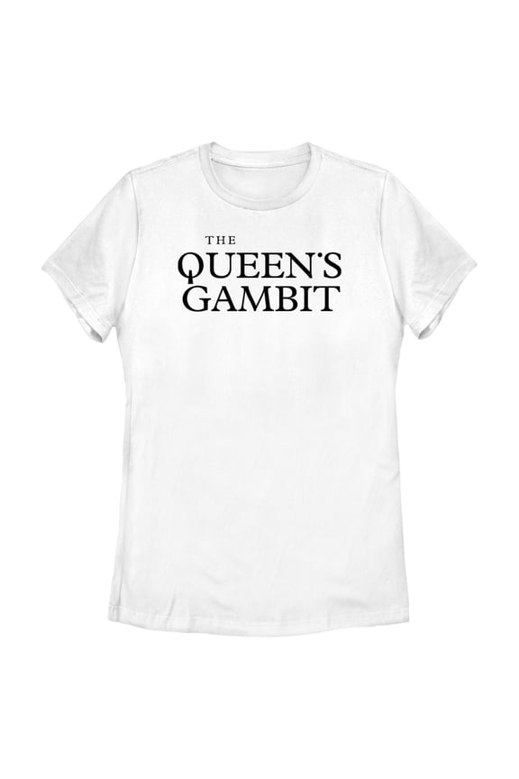 Women's The Queen's Gambit White Logo  Graphic Tee White 2X Large