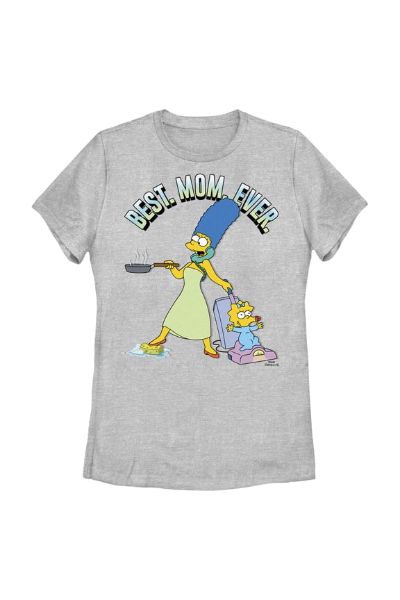 Women's The Simpsons Marge Best. Mom. Ever.  Graphic Tee Athletic Heather 2X Large