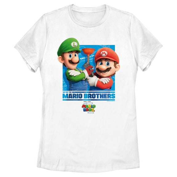 Women's The Super Mario Bros. Movie We're the Mario Brothers  Graphic Tee White Small