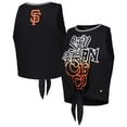thumbnail image 1 of Women's The Wild Collective Black San Francisco Giants Twisted Tie Front Tank Top, 1 of 3