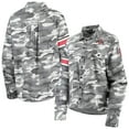 thumbnail image 1 of Women's The Wild Collective Gray Ohio State Buckeyes Camo Flannel Button-Up Long Sleeve Shirt, 1 of 4