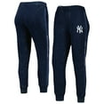 thumbnail image 1 of Women's The Wild Collective Navy New York Yankees Marble Jogger Pants, 1 of 3