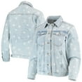 thumbnail image 1 of Women's The Wild Collective San Francisco Giants Allover Print Button-Up Denim Jacket, 1 of 4