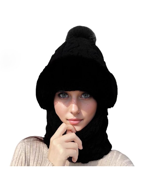 Women's Thermal Cycling Face With Thickened Neck Sleeve And Integrated Hood
