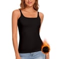 thumbnail image 1 of Women’s Thermal Fleece Lined Camisole Adjustable Strap Sleeveless Tank Top Square Neck Base Layer for Winter, 1 of 7