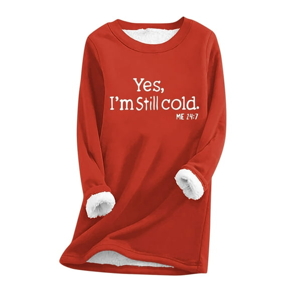 Women's Thermal Fleece Tunic Tops for Leggings Winter Warm Casual Long Sleeve Sherpa Lined Sweater Pullover (2XL, Red 01)