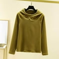 thumbnail image 1 of Women's Thermal Hoodie Tops Fleece Lined Underwear Long Sleeve Warm Winter Base Layer Shirts Soft Loungewear New Green XL, 1 of 9