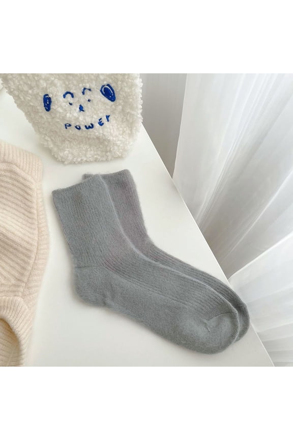 Women's Thermal Mid Calf Socks Fleece Lined Winter Warm Boot Socks Wicking Breathable Cozy Everyday Wear Cold Weather Comfort