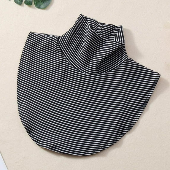 Women's Thermal Mock Neck Detachable Collar, Stretchable False Collar, Winter Warm Layering Accessory, Cotton Blend High Neck Collar, Solid Color Scarf Alternative, Korean Style Fashion - Pink