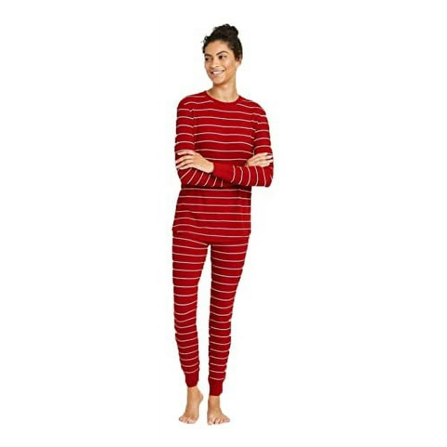 Women's Thermal Pajama Set Stars Above Red S