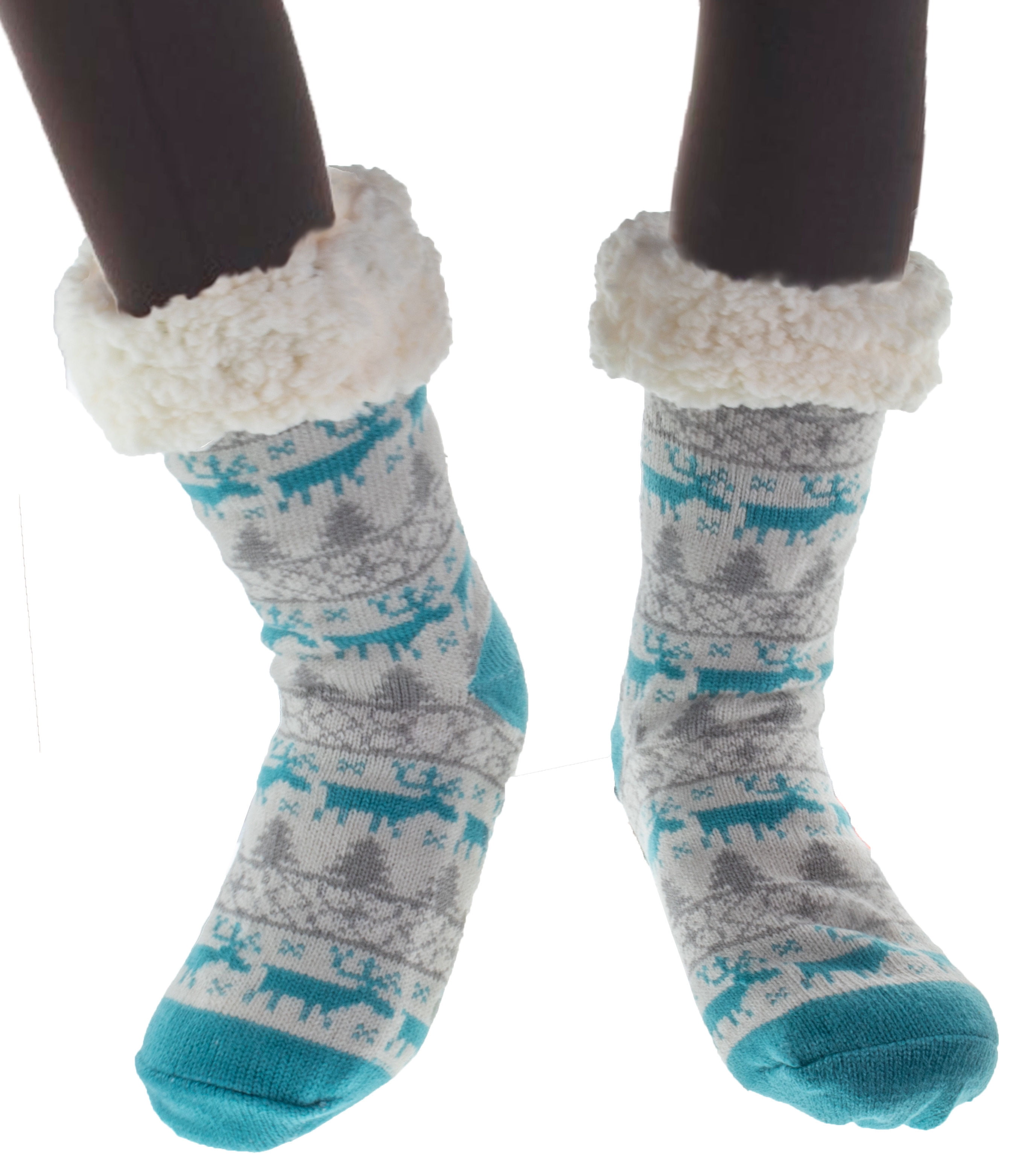 Women's Thermal Sherpa Slipper Socks – Plush Fleece, Warm & Toasty ...