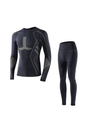 Women's Thermal Ski Underwear Sli Fitted Fitted Light Warm Base Layer Cold Weather Fleece Jacket