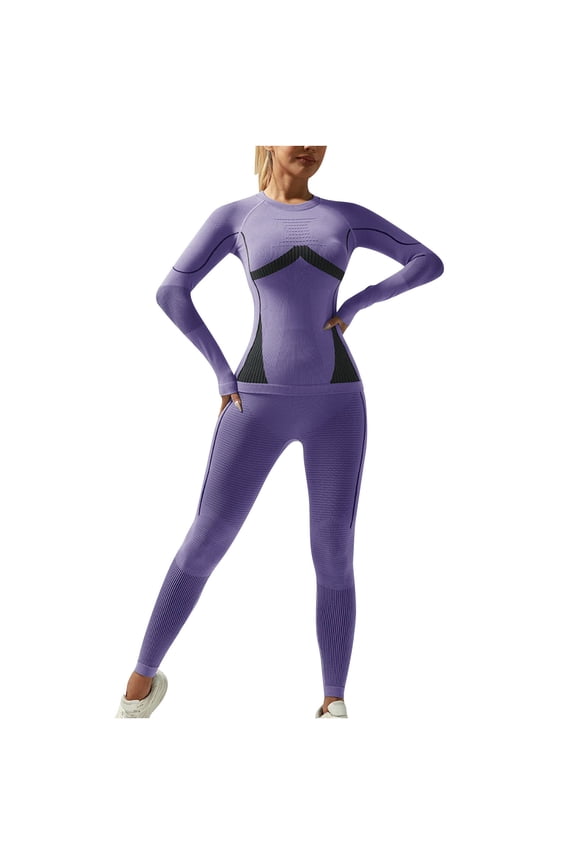 Women's Thermal Ski Underwear Warm Base Layer Cold Weather Comfort Casual Long Ski Suit Polar Soft Fleece Thermal Outfit