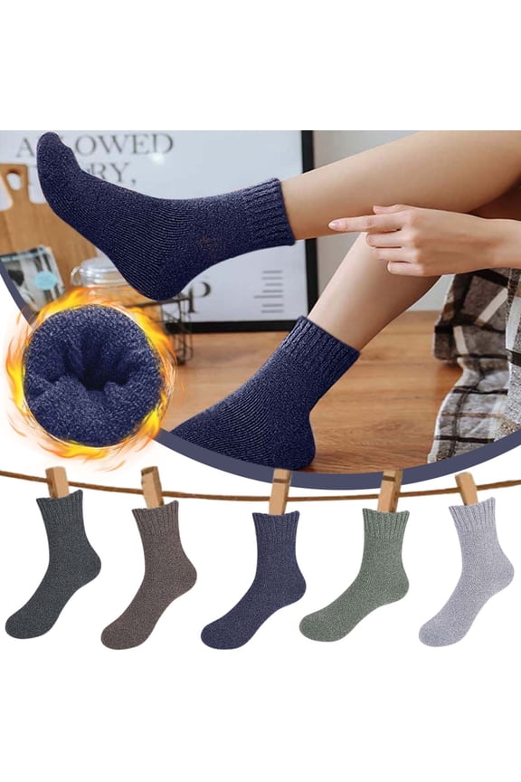 Women's Thermal Socks Casual Comfort Warm Winter Socks Mid Tube Socks Cool Socks Men Hush Socks Compression Women Latex Rubber Lingerie Dress Socks Mens Small Socks Sock Tab High Socks Plain Ups