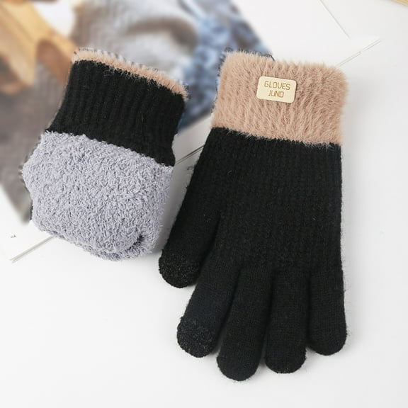 Women's Thermal Touchscreen Gloves Winter Warm Fleece Lined for Outdoor Cycling Running Hiking Cold Weather Windproof Full Finger Grips Anti-Slip Driving