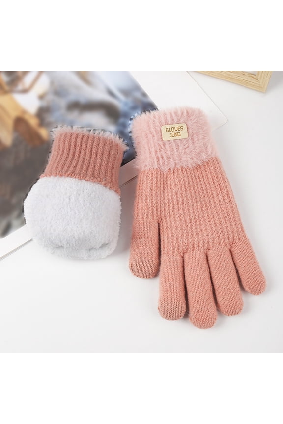 Women's Thermal Touchscreen Gloves Winter Warm Fleece Lined for Outdoor Cycling Running Hiking Cold Weather Windproof Full Finger Grips Anti-Slip Driving