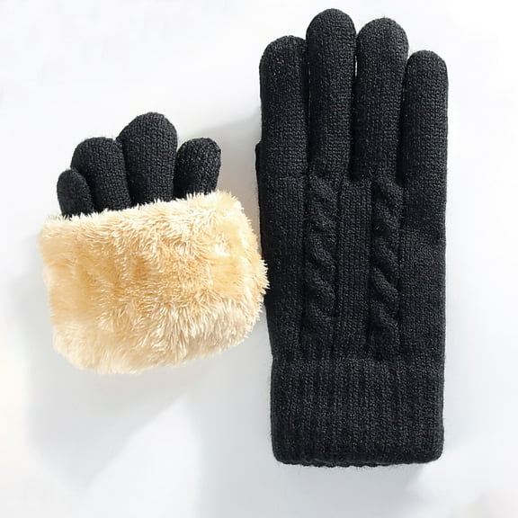 Women's Thermal Touchscreen Gloves Winter Warm Fleece Lined for Outdoor Cycling Running Hiking Cold Weather Windproof Full Finger Grips Anti-Slip Driving