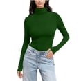 thumbnail image 1 of Women's Thermal Turtleneck Top,Soft Basic Layer for Winter & Fall Layering, 1 of 6