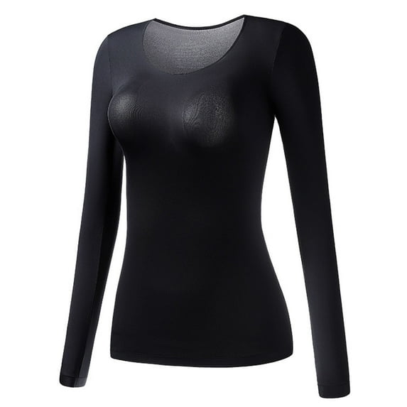 Women's Thermal Underwear Brushed Women's Thermal Tops Long Underwear Set Cold Women Thermal Tops Warm Weather Pajama Tops