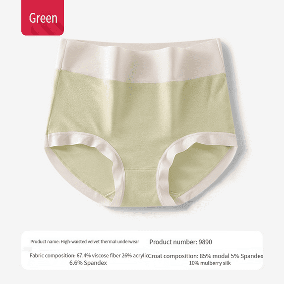  Women's Thermal Underwear - High Waisted Fleece-Lined Panties for Winter