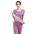 thumbnail image 1 of Women's Thermal Underwear Set - Breathable and Warm Women's Ski Underwear Functional Underwear with Inner Fleece for Home and Sports in Autumn Winter, black, 1 of 1