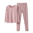 thumbnail image 1 of Women’s Thermal Underwear Set Long Sleeve Fleece Lined Base Layer Soft Warm Sleepwear Loungewear for Winter, 1 of 2