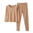 thumbnail image 1 of Women’s Thermal Underwear Set Long Sleeve Fleece Lined Base Layer Soft Warm Sleepwear Loungewear for Winter, 1 of 8