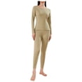 thumbnail image 1 of Women's Thermal Underwear Set Warm Keeping Base Layer Top and Bottom Museum Quality Autumn Clothing Comfortable Pants, 1 of 3