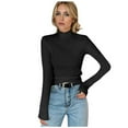 thumbnail image 1 of Women's Thermal Underwear Top Standing Collar Reversible Velvet Warm Shirt for Cold Weather Comfort and Style, 1 of 2