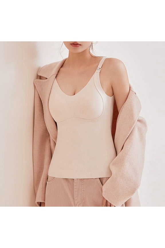 Women's Thermal Vest Underwear Thermal Camisole Bottoming Underwear Milk Suction Nursing Bra Thermal Clothing Warm Undershirt Women Thermals for Women Top Long Underwear Womens Thermal Tops Long