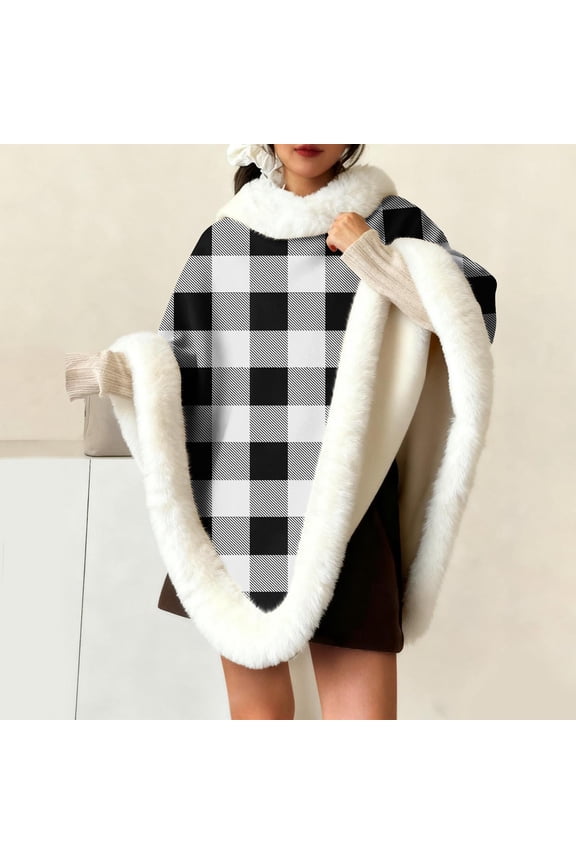 Women's Thick Collar Printed Warm Home Clothes Fuzz Sleeveless Accesorios de ropa cómodos