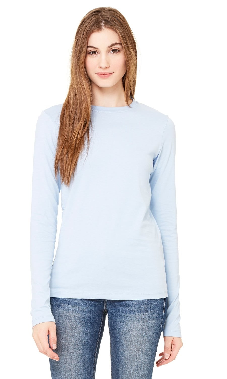 thick white long sleeve t shirt