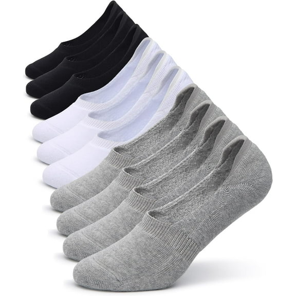 Women's Thick Cushion Cotton Athletics Casual Low Cut Flat Non-Slip Boat Liner No Show Socks-5/10 Pack