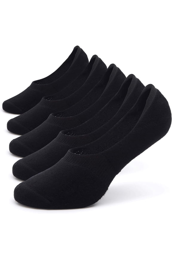 Women's Thick Cushion Cotton Athletics Casual Low Cut Flat Non-Slip Boat Liner No Show Socks-5/10 Pack
