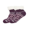 thumbnail image 1 of Women's Thick Floor Socks, Home Sleep Socks with Warm and Velvet Glued Socks, Snow Slippers and Socks Cover - Purple, 1 of 4