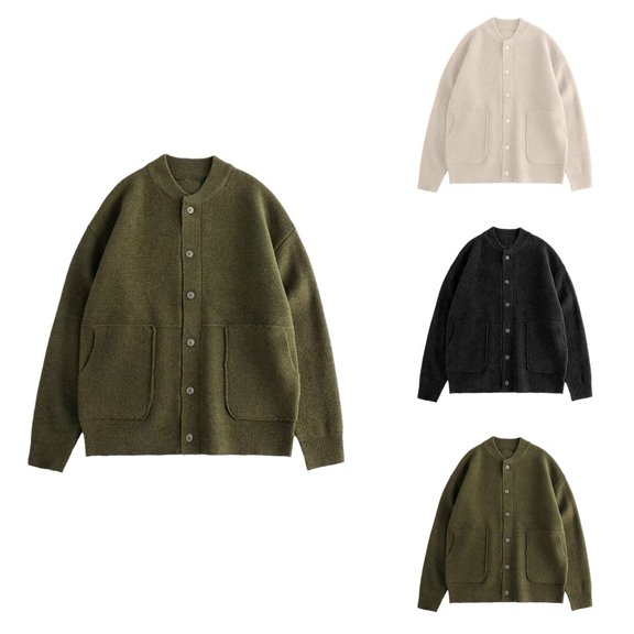 Women's Thick High Neck Pineapple Knit Pullover Sweater – Solid Color, Loose Fit, Unisex Winter Youth Outerwear