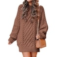 thumbnail image 1 of Women's Thick Knitted Cropped Sweater, 1 of 9
