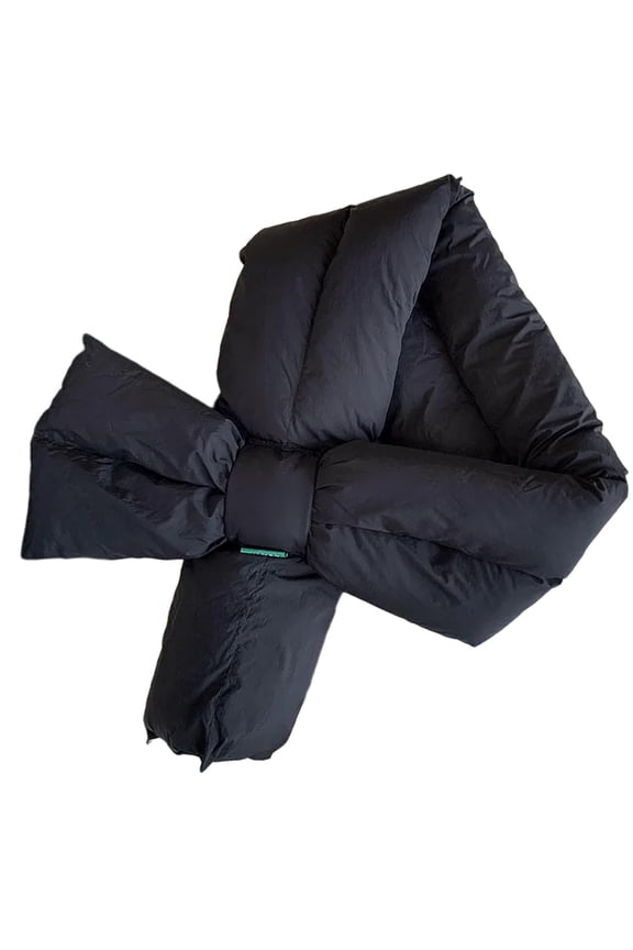 Women's Thick Padded Puffer Scarf Soft Lightweight Down Scarf Neck Warmer Solid Color Neck Wrap for Fall Winter Outdoor