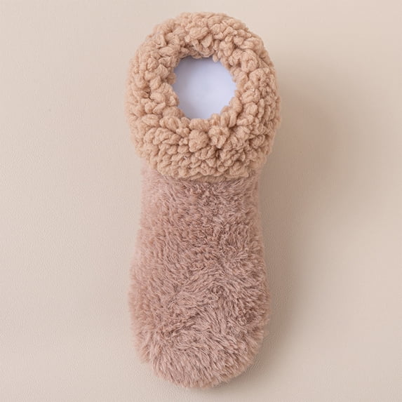 Women's Thick Sherpa Fleece Slipper Socks Warm Fuzzy Fluffy Winter Home Lounge Socks for Cold Weather Bedroom Indoor Cozy Coffee