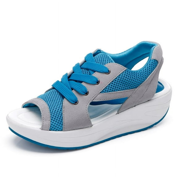 Women's Thick-Soled Lace-Up Sandals - Comfortable and Stylish